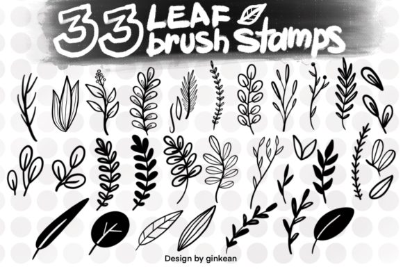 Download 33 Leaf Brush Stamps for Procreate&nbsp; - Stamps Collection