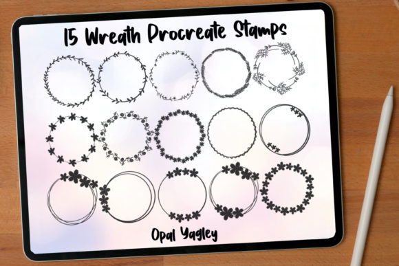 Download Wreath Procreate Brushes - Flower Stamps - Stamps Collection