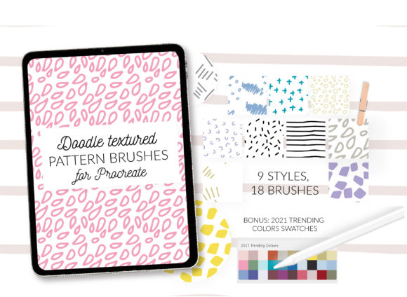 Download Doodle Dots Procreate Stamps. Abstract - Stamps Collection