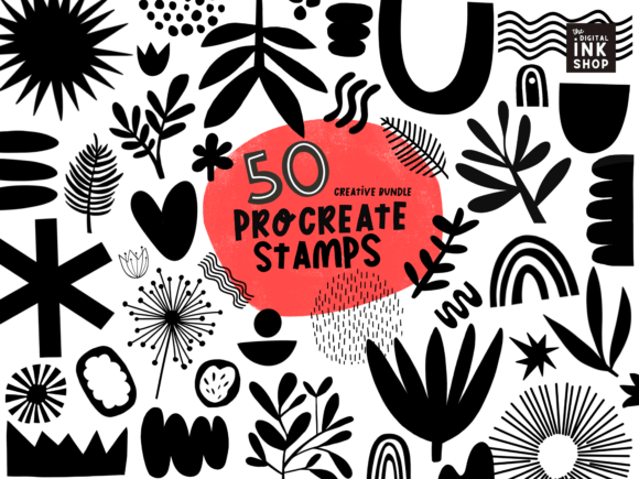 Download 50 Procreate Stamps - Stamps Collection